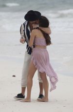 GIANNINA GIBELLI and Damian Powers Out at a Beach in Tulum 02/05/2022