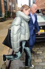 GIGI HADID Leaves Khaite Fall/Winter 2022 Fashion Show in New York 02/13/2022