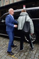 GIGI HADID Leaves Khaite Fall/Winter 2022 Fashion Show in New York 02/13/2022