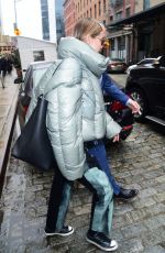 GIGI HADID Leaves Khaite Fall/Winter 2022 Fashion Show in New York 02/13/2022