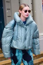 GIGI HADID Leaves Khaite Fall/Winter 2022 Fashion Show in New York 02/13/2022