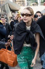 GIGI HADID Leaves Max Mara Show at Milan Fashion Week 02/24/2022