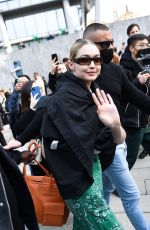 GIGI HADID Leaves Max Mara Show at Milan Fashion Week 02/24/2022