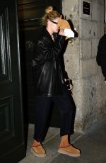 GIGI HADID Night Out in Milan 02/26/2022