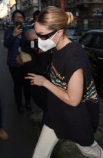 GIGI HADID Out and About at Milan Fashion Week 02/23/2022