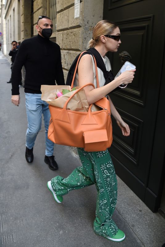 GIGI HADID Out at Milan Fashion Week 02/24/2022
