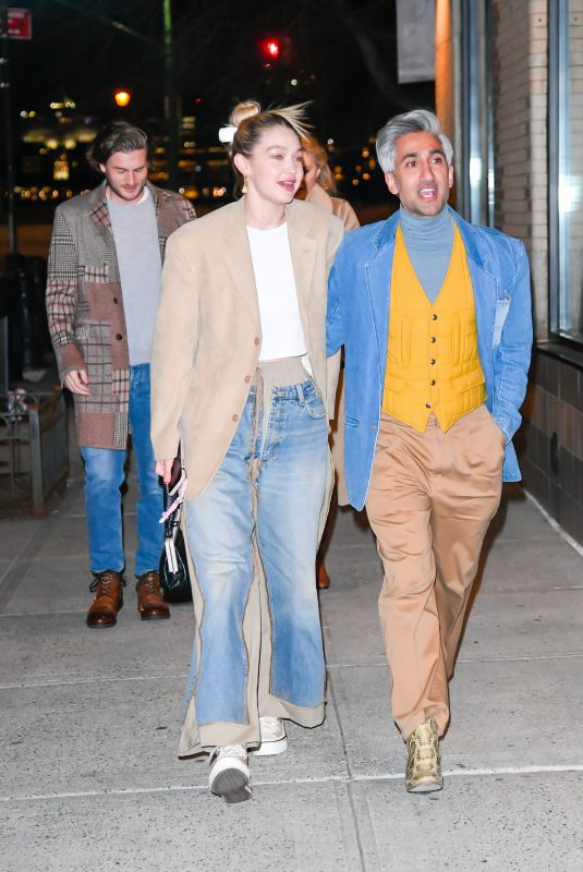 GIGI HADID Out for Dinner in New York 02/12/2022