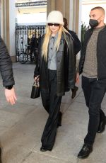 GIGI HADID Out in Milan 02/25/2022
