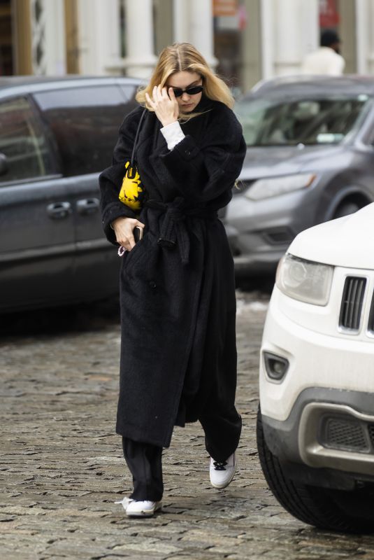 GIGI HADID Out in New York 02/02/2022