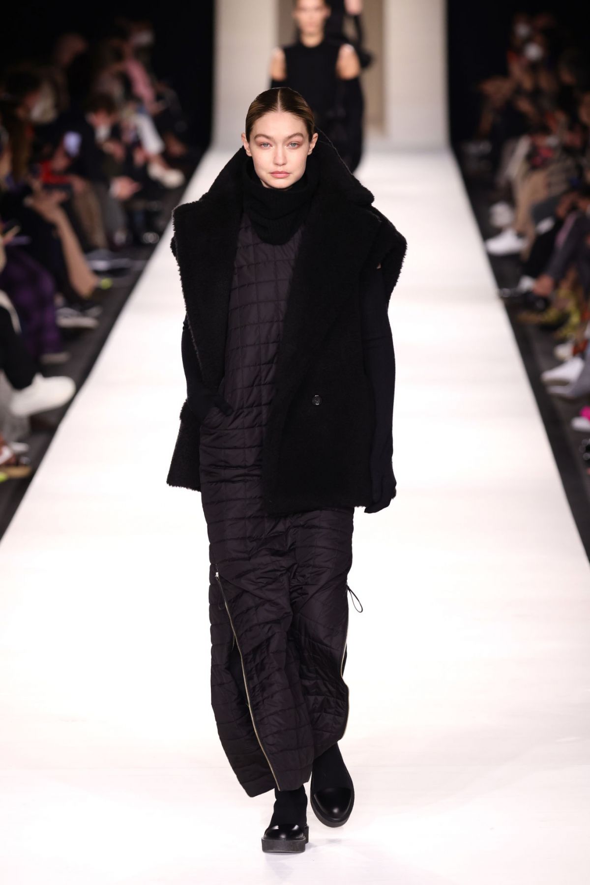 GIGI HADID Walks Runway at Max Mara Fashion Show in Milan 02/24/2022 ...
