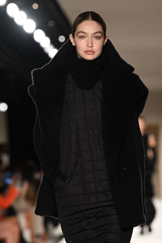 GIGI HADID Walks Runway at Max Mara Fashion Show in Milan 02/24/2022