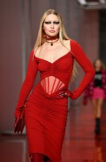 GIGI HADID Walks Runway at Versace Fashion Show in Milan 02/25/2022