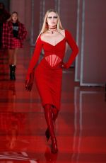 GIGI HADID Walks Runway at Versace Fashion Show in Milan 02/25/2022