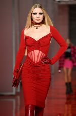 GIGI HADID Walks Runway at Versace Fashion Show in Milan 02/25/2022