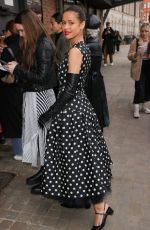 GUGU MBATHA Arrives at Erdem Show at London Fashion Week 02/21/2022