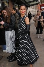 GUGU MBATHA Arrives at Erdem Show at London Fashion Week 02/21/2022