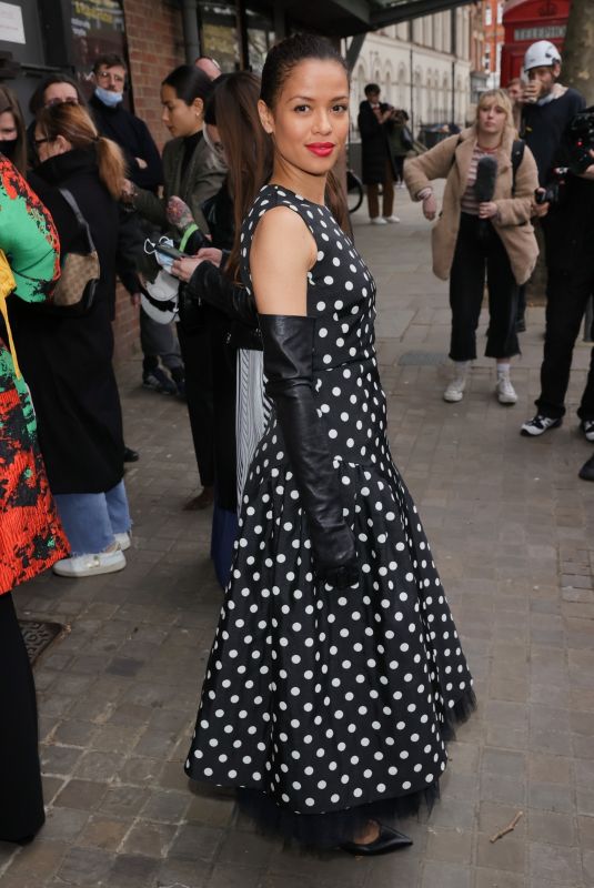 GUGU MBATHA Arrives at Erdem Show at London Fashion Week 02/21/2022