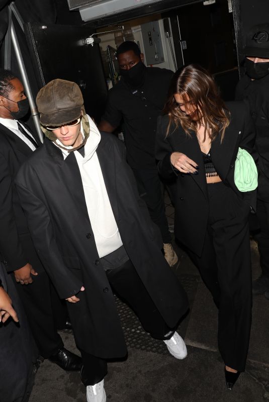 HAILEY and Justin Bieber Leaves The Nice Guy in Los Angeles 02/09/2022