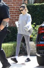 HAILEY BIEBER Heading to Pilates Class in Los Angeles 02/15/2022