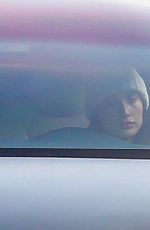 HAILEY BIEBER Out Driving in Beverly Hills 02/21/2022