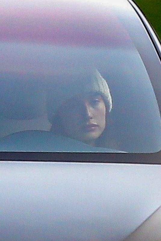 HAILEY BIEBER Out Driving in Beverly Hills 02/21/2022
