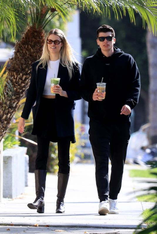 HAILEY CLAUSON and Julian Herrera Out in West Hollywood 02/21/2022