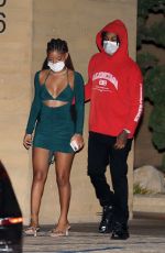 HALLE BAILEY at Nobu in Malibu 02/08/2022