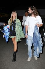 HEIDI KLUM and Tom Kaulitz Leaves Super Bowl LVI at SoFi Stadium in Inglewood 02/13/2022