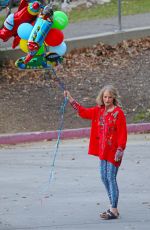 HELEN HUNT on the Set of Blindspotting at a Park in Los Angeles 02/15/2022