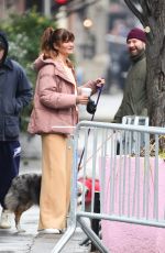 HELENA CHRISTENSEN Out with Her Dog in New York 02/06/2022