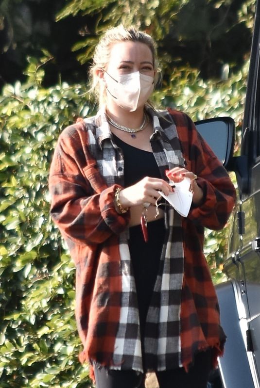 HILARY DUFF Out in Los Angeles 02/01/2022