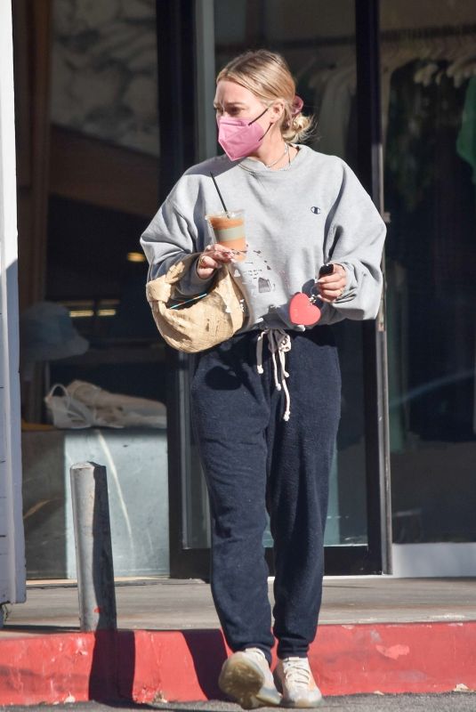 HILARY DUFF Out Shopping in Los Angeles 02/24/2022