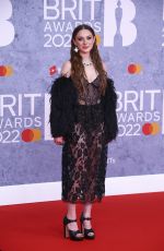 HOLLY HUMBERSTONE at Brit Awards 2022 in London 02/08/2022