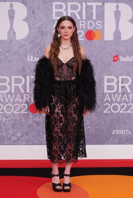 HOLLY HUMBERSTONE at Brit Awards 2022 in London 02/08/2022