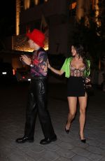 HOLLY SCAFRONE at Too Hot To Handle Star Dinner with Sergio Farias in West Hollywood 02/02/2022