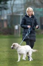 HOLY WILLOUGHBY Out with Her Golden Retriever in London 02/09/2022