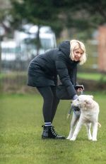 HOLY WILLOUGHBY Out with Her Golden Retriever in London 02/09/2022