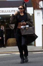 IRINA SHAYK Leaves a Cellulite Treatment Facility in London 02/18/2022