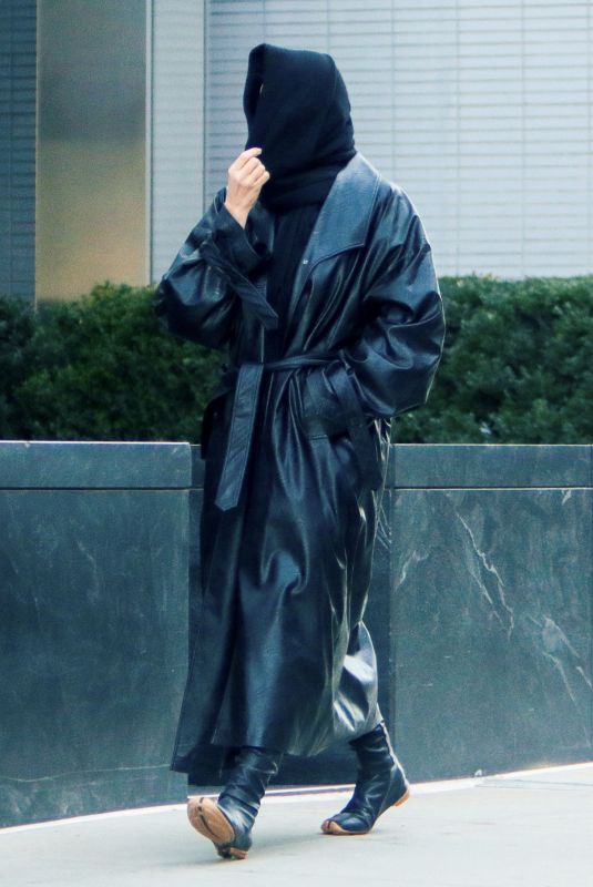 IRINA SHAYK Out and About in New York 02/09/2022