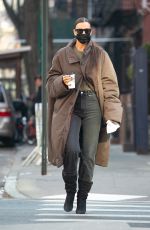 IRINA SHAYK Out for Coffee and Breakfast in New York 02/16/2022