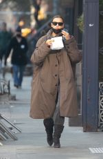 IRINA SHAYK Out for Coffee and Breakfast in New York 02/16/2022