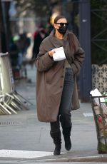 IRINA SHAYK Out for Coffee and Breakfast in New York 02/16/2022