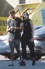 JAIMIE ALEXANDER and David Raymond at Farmers Market in Los Angeles 01/30/2022