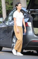 JAMIE CHUNG with Her Babies at Griffith Park in Los Angeles 02/23/2022