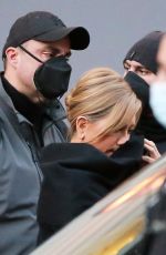 JENNIFER ANISTON on the Set of Murder Mystery 2 in Paris 02/25/2022