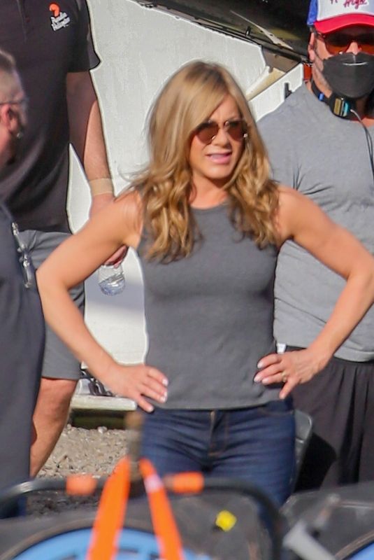 JENNIFER ANISTON on the Set of Murder Mystery 2 in Waikiki 02/01/2022
