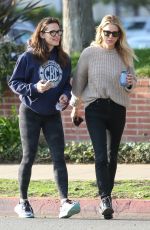 JENNIFER GARNER Out for Morning Walk with a Friend in Brentwood 02/01/2022
