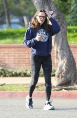 JENNIFER GARNER Out for Morning Walk with a Friend in Brentwood 02/01/2022