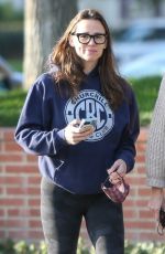 JENNIFER GARNER Out for Morning Walk with a Friend in Brentwood 02/01/2022