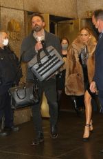 JENNIFER LOPEZ and Ben Affleck Leaves NBC Studios in New York 02/03/2022